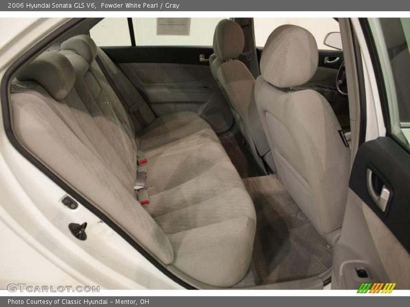 Powder White Pearl / Gray 2006 Hyundai Sonata GLS V6