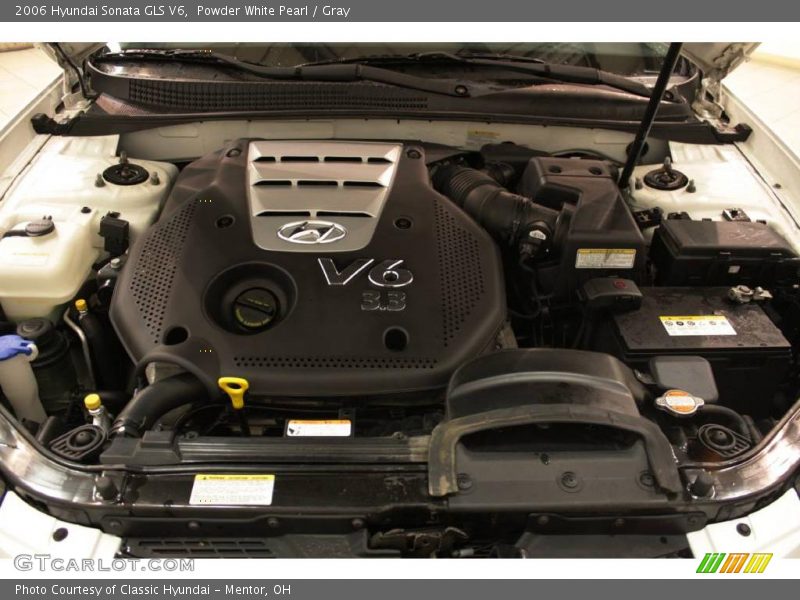 Powder White Pearl / Gray 2006 Hyundai Sonata GLS V6