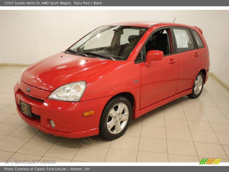 Racy Red / Black 2003 Suzuki Aerio SX AWD Sport Wagon
