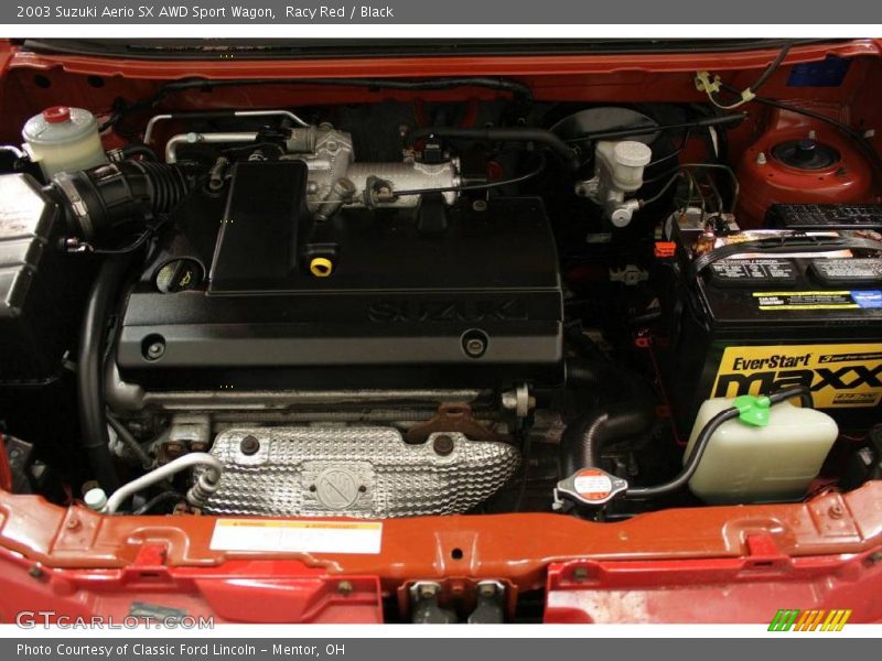 Racy Red / Black 2003 Suzuki Aerio SX AWD Sport Wagon