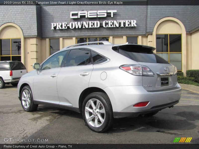 Tungsten Silver Pearl / Light Gray/Espresso Birds-Eye Maple 2010 Lexus RX 350