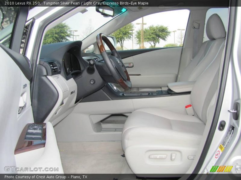 Tungsten Silver Pearl / Light Gray/Espresso Birds-Eye Maple 2010 Lexus RX 350