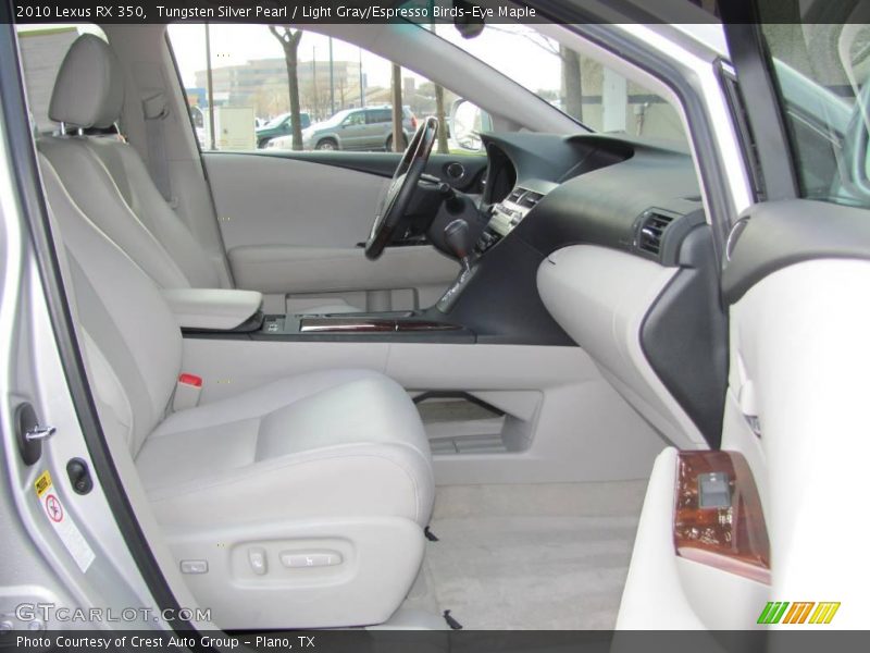 Tungsten Silver Pearl / Light Gray/Espresso Birds-Eye Maple 2010 Lexus RX 350