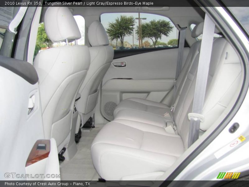 Tungsten Silver Pearl / Light Gray/Espresso Birds-Eye Maple 2010 Lexus RX 350