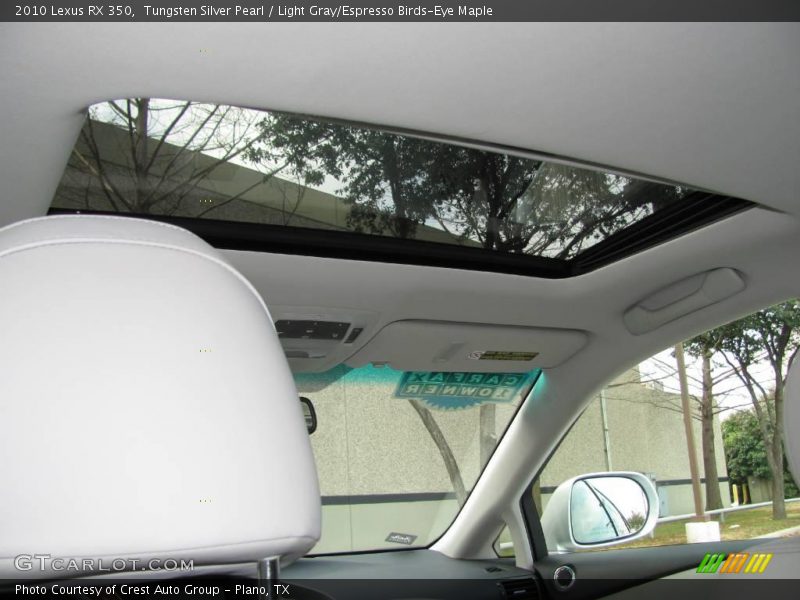 Tungsten Silver Pearl / Light Gray/Espresso Birds-Eye Maple 2010 Lexus RX 350