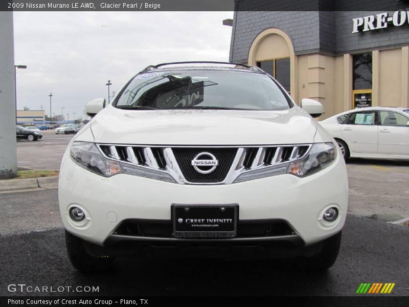 Glacier Pearl / Beige 2009 Nissan Murano LE AWD