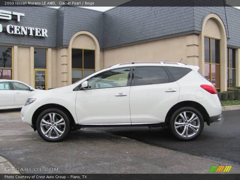 Glacier Pearl / Beige 2009 Nissan Murano LE AWD