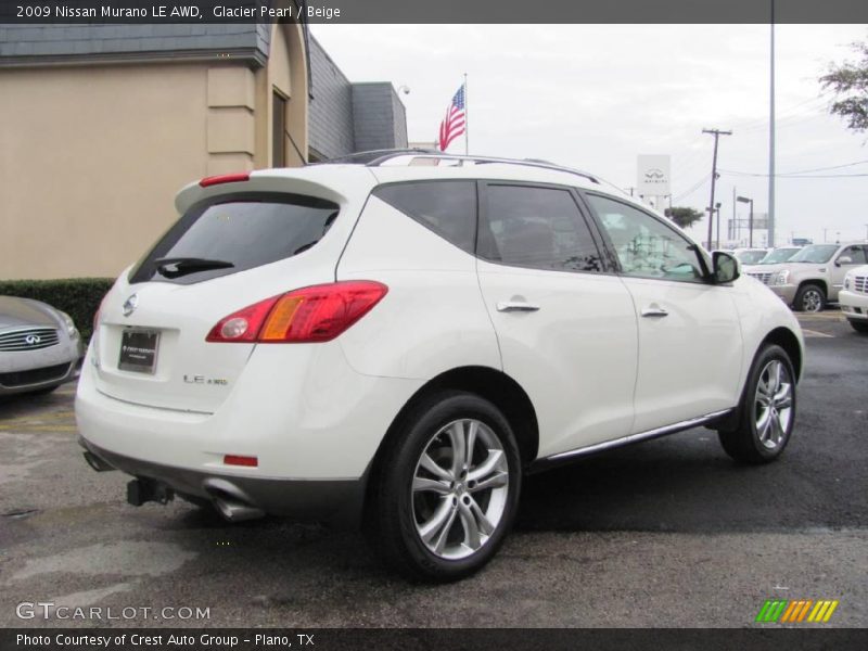Glacier Pearl / Beige 2009 Nissan Murano LE AWD