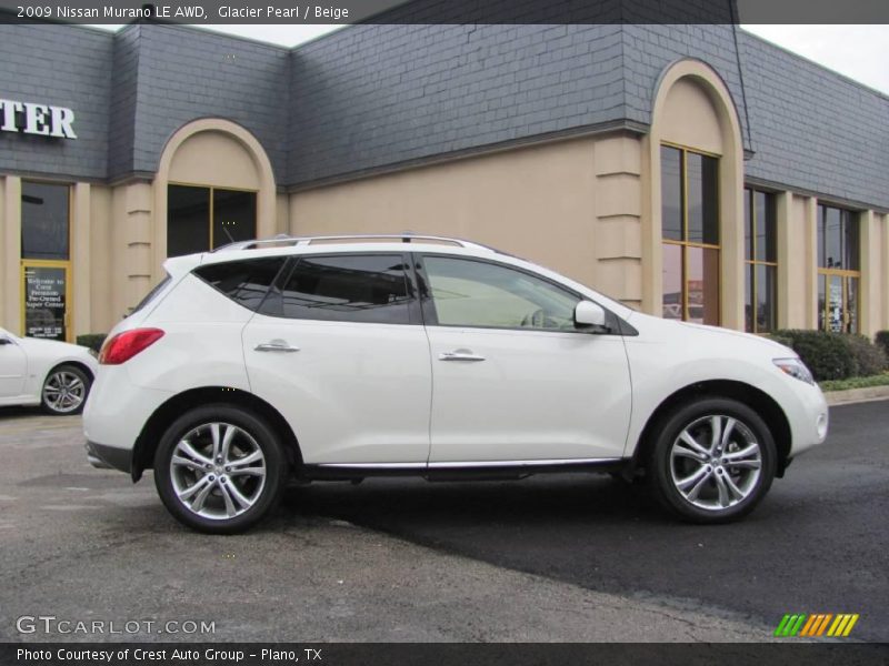 Glacier Pearl / Beige 2009 Nissan Murano LE AWD
