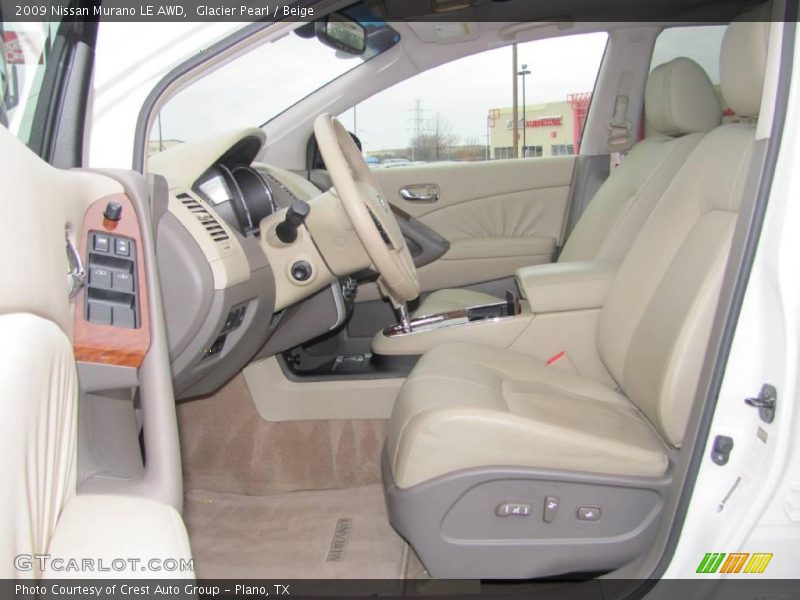Glacier Pearl / Beige 2009 Nissan Murano LE AWD