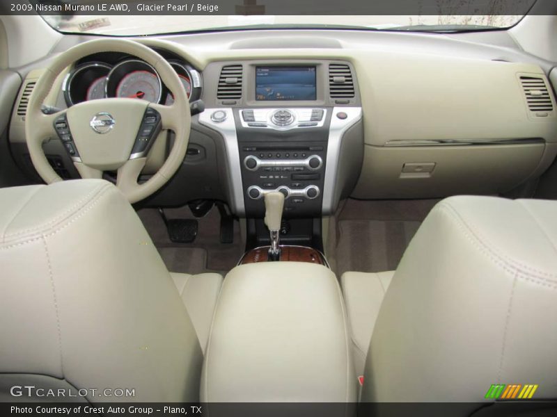 Glacier Pearl / Beige 2009 Nissan Murano LE AWD