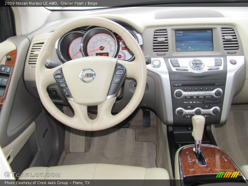 Glacier Pearl / Beige 2009 Nissan Murano LE AWD