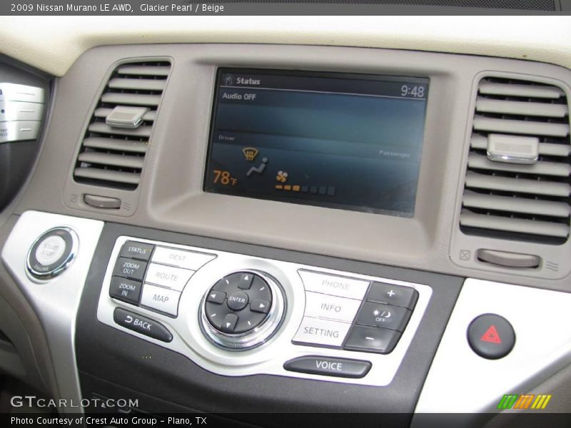 Glacier Pearl / Beige 2009 Nissan Murano LE AWD