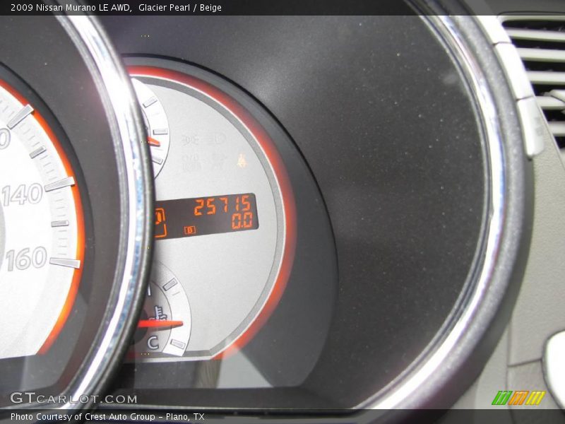 Glacier Pearl / Beige 2009 Nissan Murano LE AWD