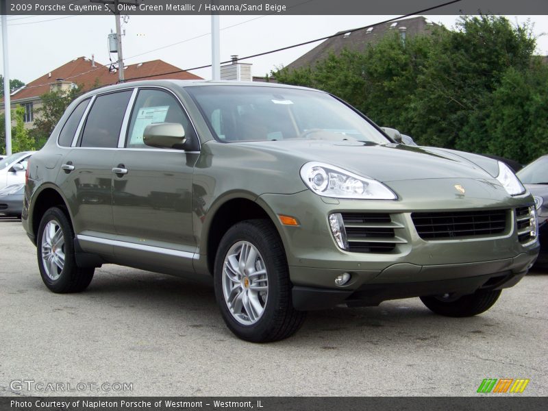 Olive Green Metallic / Havanna/Sand Beige 2009 Porsche Cayenne S