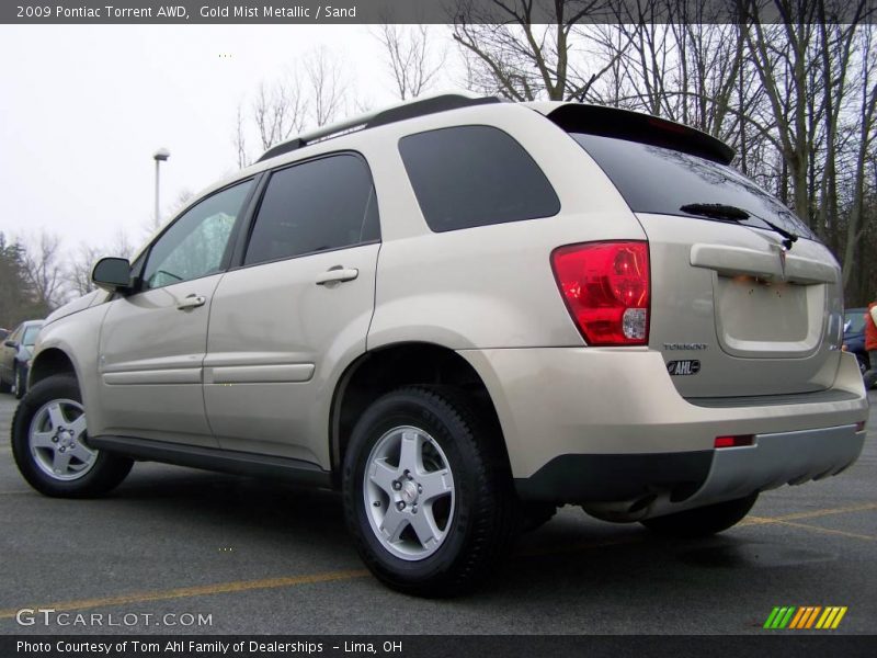 Gold Mist Metallic / Sand 2009 Pontiac Torrent AWD