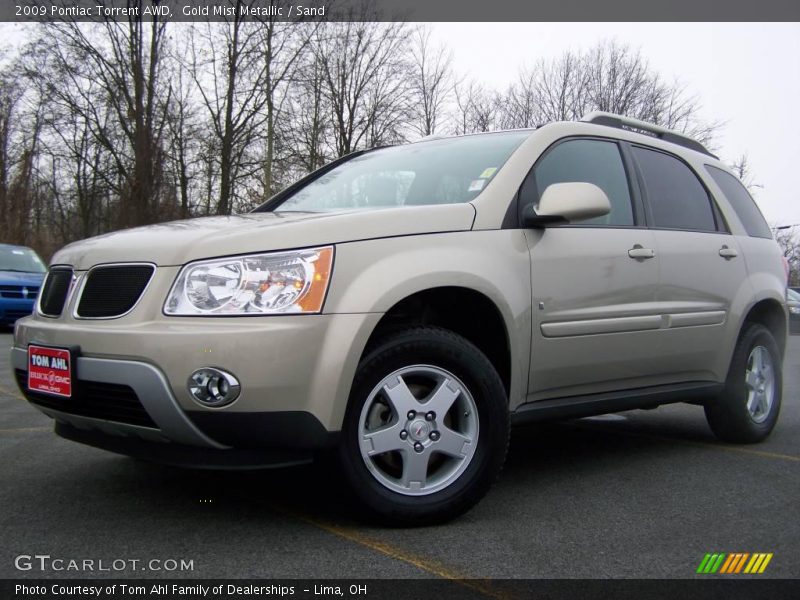 Gold Mist Metallic / Sand 2009 Pontiac Torrent AWD