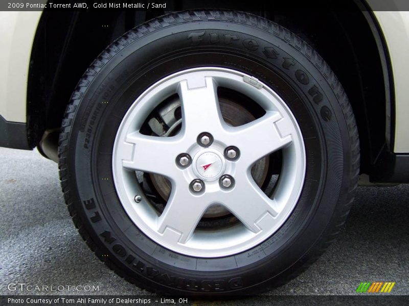 Gold Mist Metallic / Sand 2009 Pontiac Torrent AWD