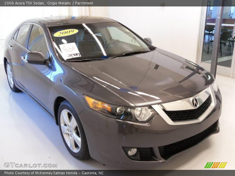 Grigio Metallic / Parchment 2009 Acura TSX Sedan