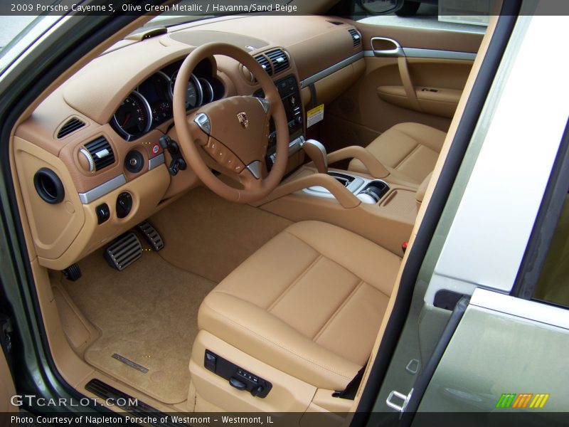 Olive Green Metallic / Havanna/Sand Beige 2009 Porsche Cayenne S