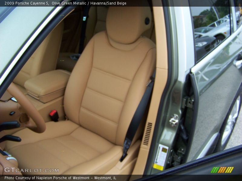 Olive Green Metallic / Havanna/Sand Beige 2009 Porsche Cayenne S