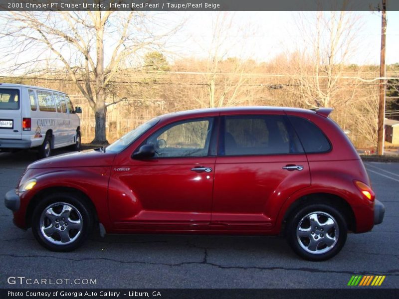 Inferno Red Pearl / Taupe/Pearl Beige 2001 Chrysler PT Cruiser Limited