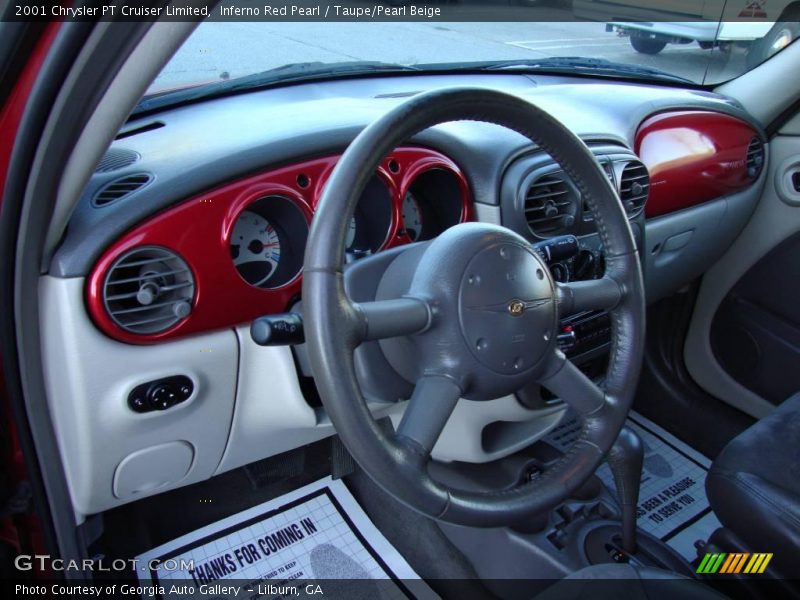 Inferno Red Pearl / Taupe/Pearl Beige 2001 Chrysler PT Cruiser Limited