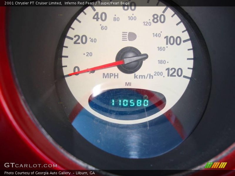 Inferno Red Pearl / Taupe/Pearl Beige 2001 Chrysler PT Cruiser Limited