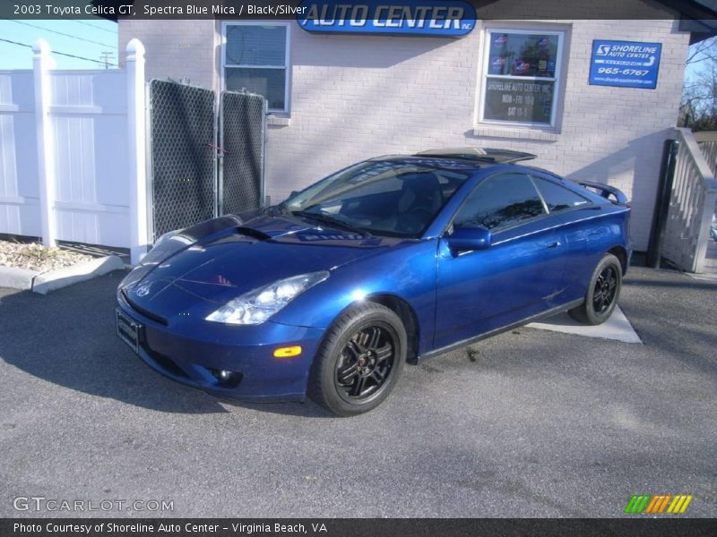Spectra Blue Mica / Black/Silver 2003 Toyota Celica GT