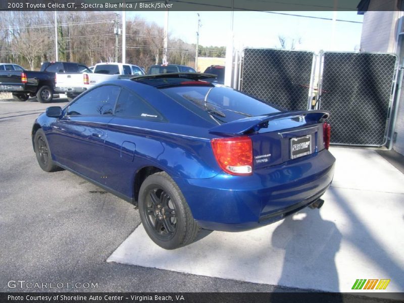 Spectra Blue Mica / Black/Silver 2003 Toyota Celica GT