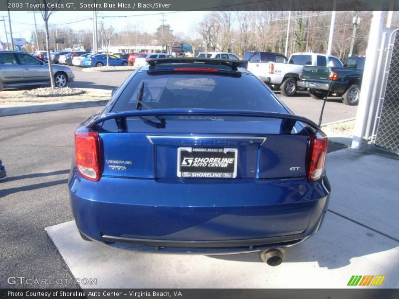 Spectra Blue Mica / Black/Silver 2003 Toyota Celica GT