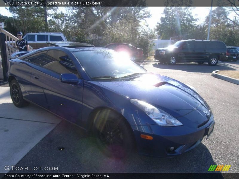 Spectra Blue Mica / Black/Silver 2003 Toyota Celica GT
