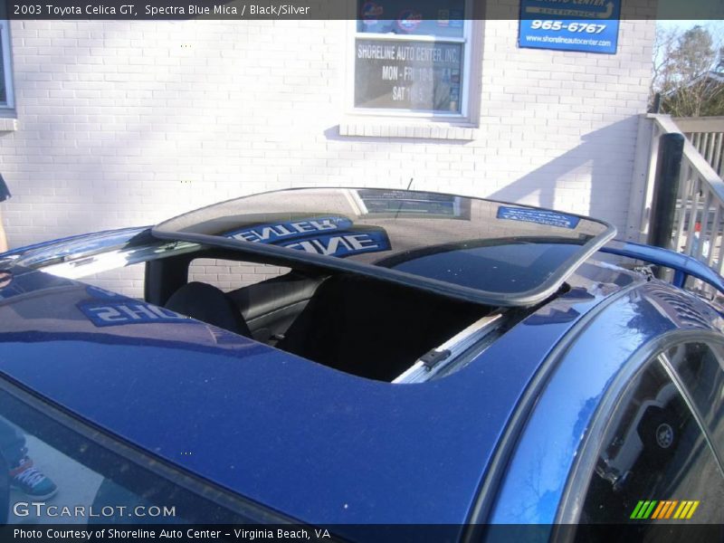 Spectra Blue Mica / Black/Silver 2003 Toyota Celica GT