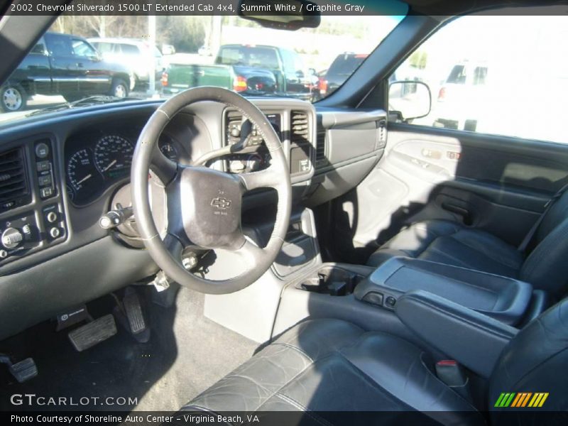 Summit White / Graphite Gray 2002 Chevrolet Silverado 1500 LT Extended Cab 4x4