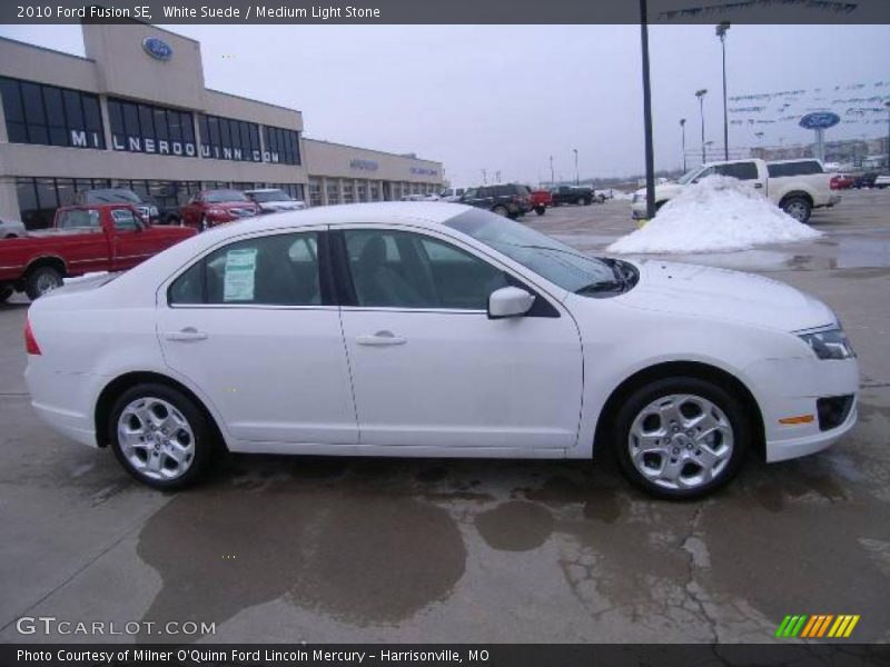 White Suede / Medium Light Stone 2010 Ford Fusion SE