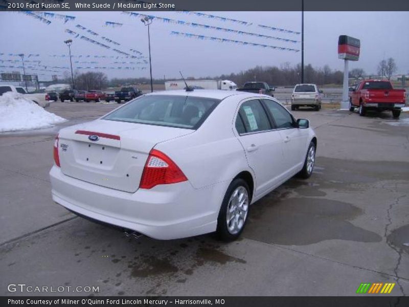 White Suede / Medium Light Stone 2010 Ford Fusion SE