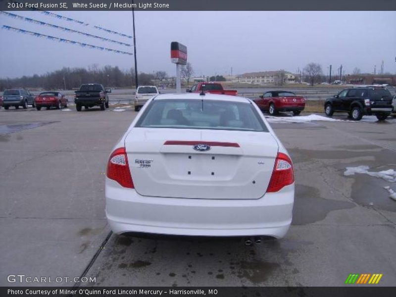 White Suede / Medium Light Stone 2010 Ford Fusion SE