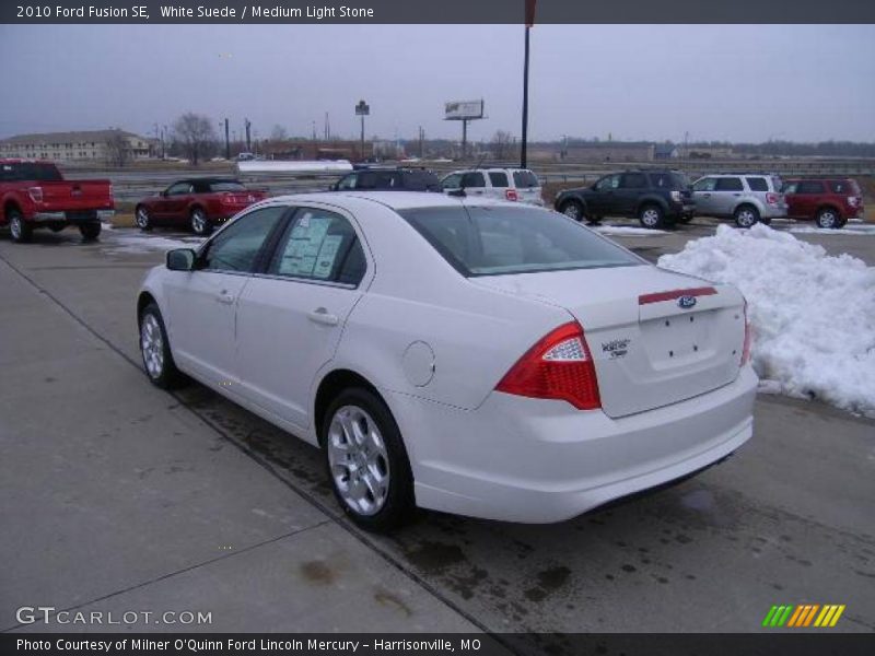 White Suede / Medium Light Stone 2010 Ford Fusion SE