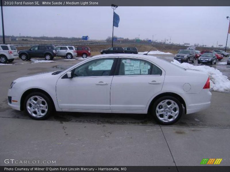 White Suede / Medium Light Stone 2010 Ford Fusion SE