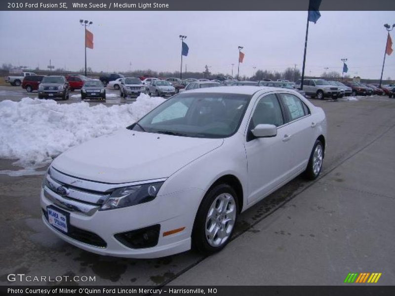 White Suede / Medium Light Stone 2010 Ford Fusion SE