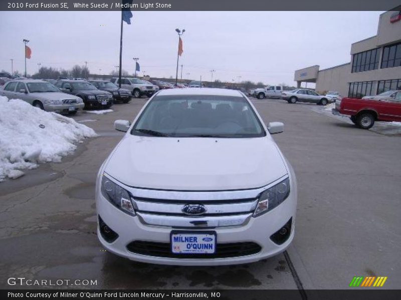White Suede / Medium Light Stone 2010 Ford Fusion SE