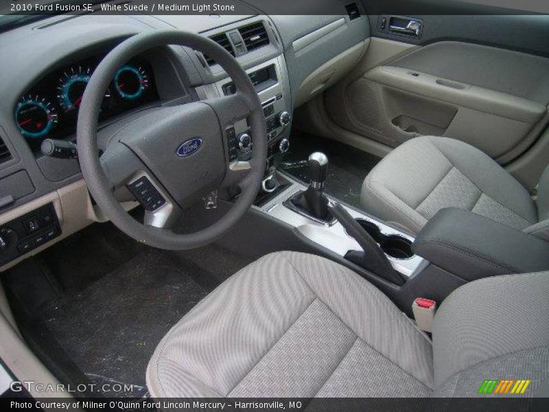 White Suede / Medium Light Stone 2010 Ford Fusion SE