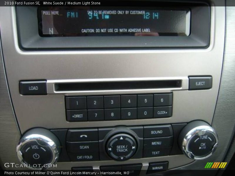 White Suede / Medium Light Stone 2010 Ford Fusion SE