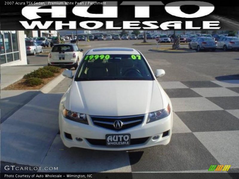 Premium White Pearl / Parchment 2007 Acura TSX Sedan