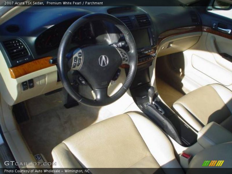 Premium White Pearl / Parchment 2007 Acura TSX Sedan