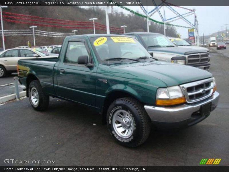 Amazon Green Metallic / Medium Prairie Tan 1999 Ford Ranger XLT Regular Cab