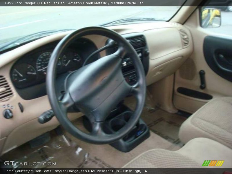 Amazon Green Metallic / Medium Prairie Tan 1999 Ford Ranger XLT Regular Cab