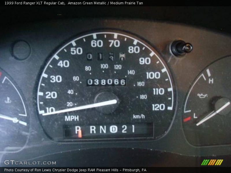 Amazon Green Metallic / Medium Prairie Tan 1999 Ford Ranger XLT Regular Cab