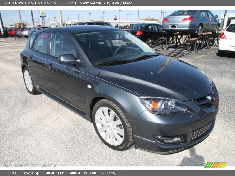 Metropolitan Gray Mica / Black 2008 Mazda MAZDA3 MAZDASPEED Sport