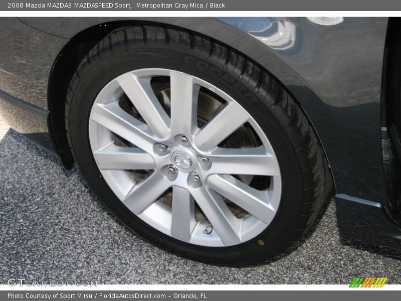Metropolitan Gray Mica / Black 2008 Mazda MAZDA3 MAZDASPEED Sport